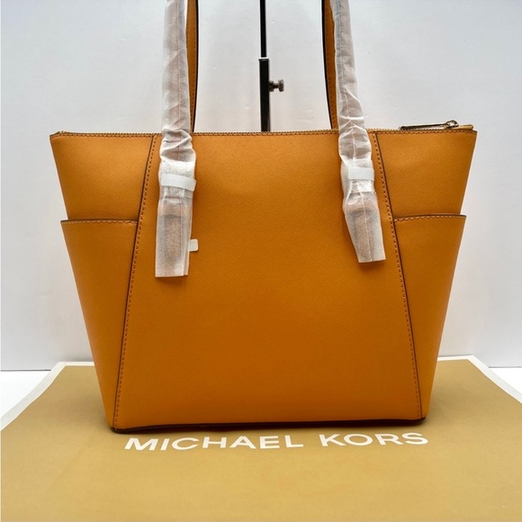 Michael Kors Large Charlotte Tote Bag Cider Color - Picture 3 of 11